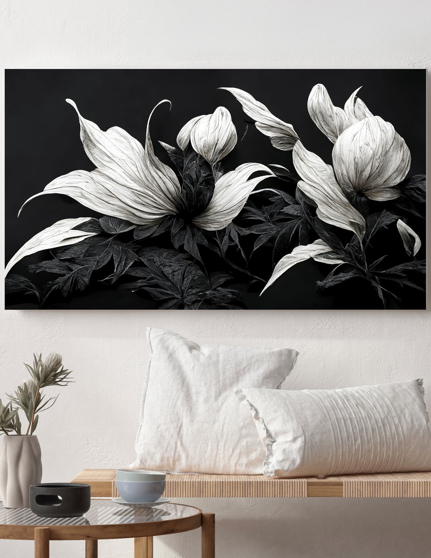 BLACK AND WHITE FLORAL II