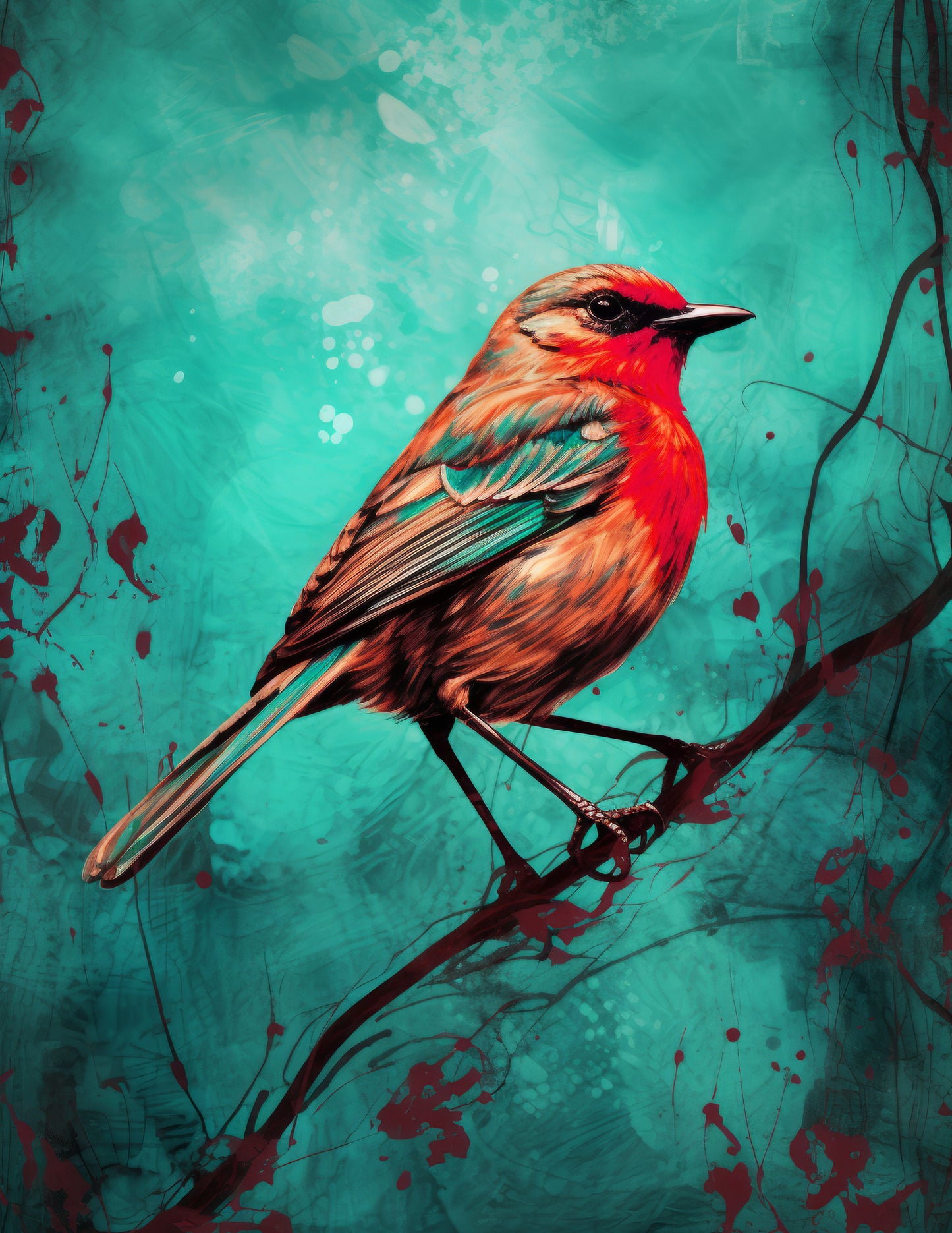 BLUE BOHO BIRDS, SET OF 2