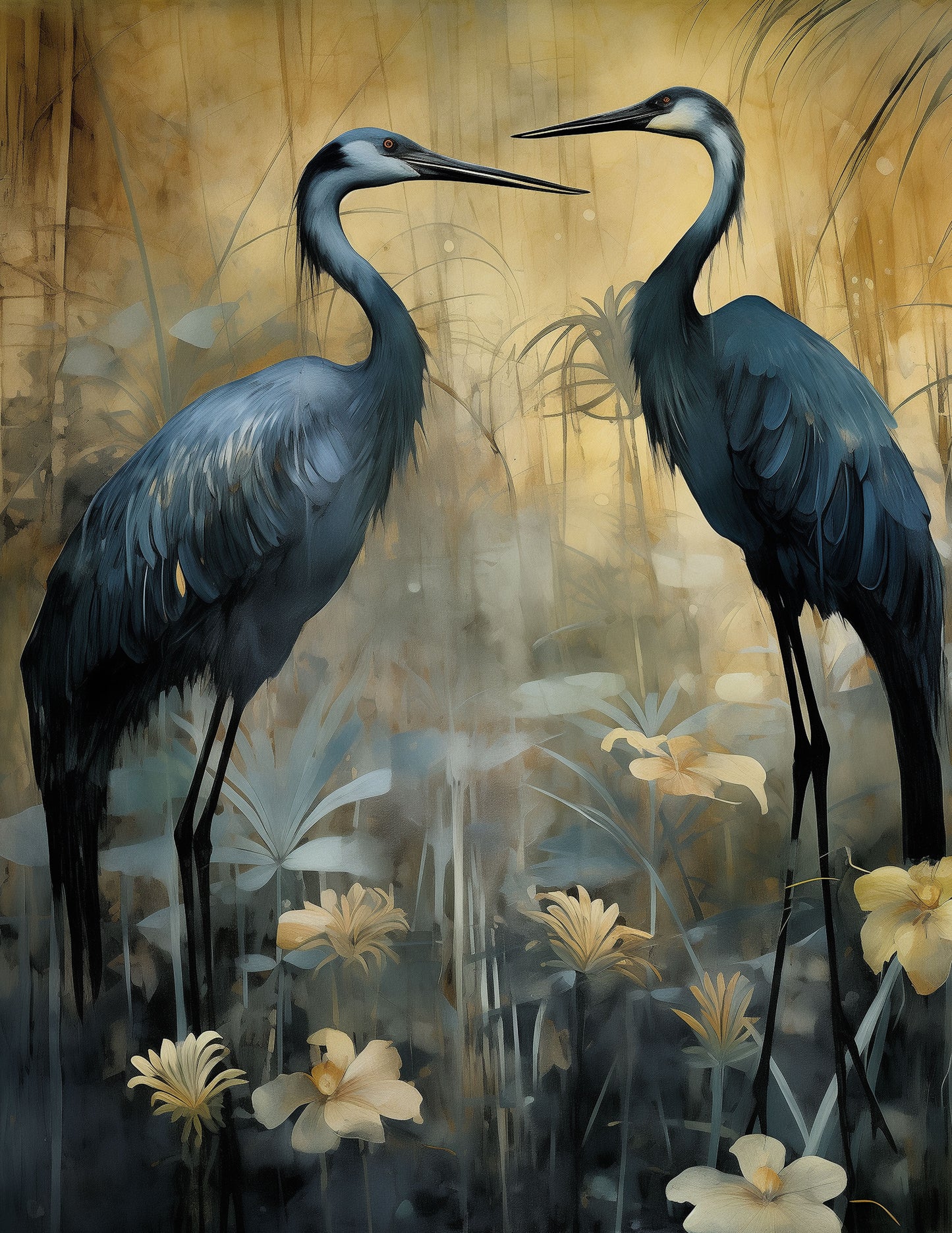 BLUE CRANE IMPRESSION I