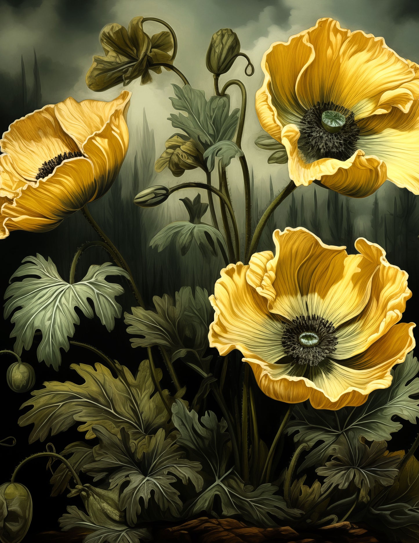YELLOW POPPIES I