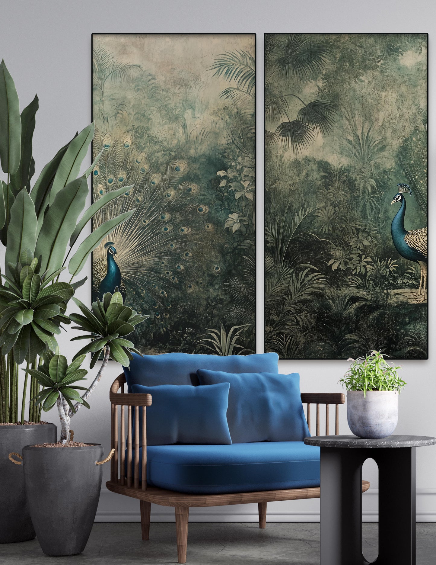 PEACOCK POSE II - SET OF 2