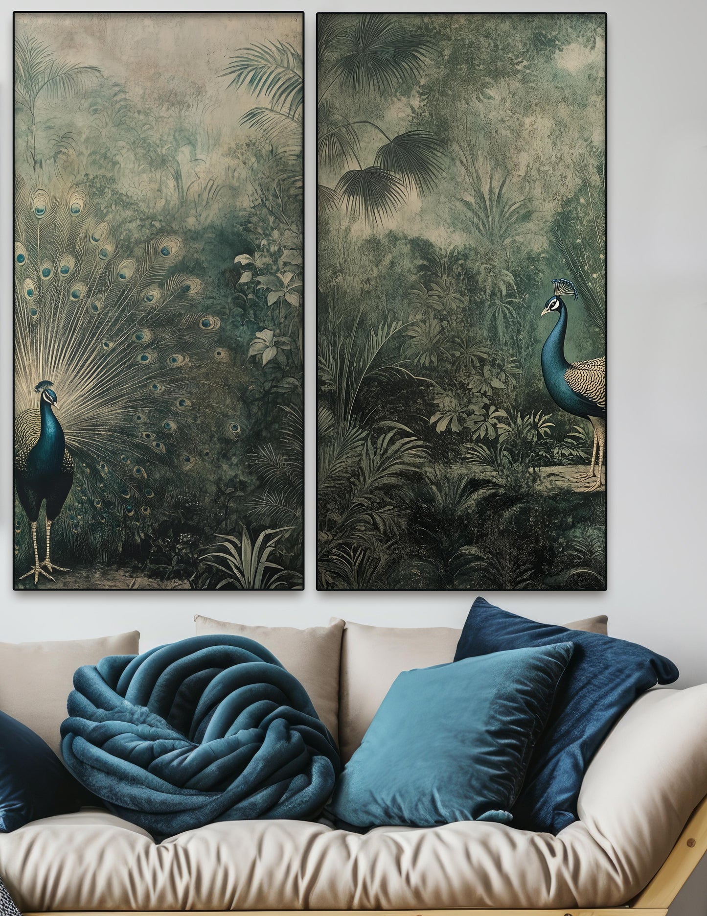 PEACOCK POSE II - SET OF 2