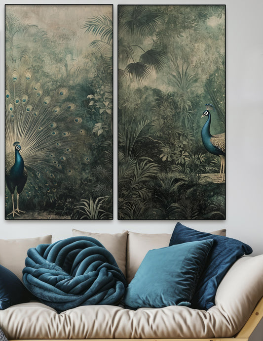 PEACOCK POSE II - SET OF 2