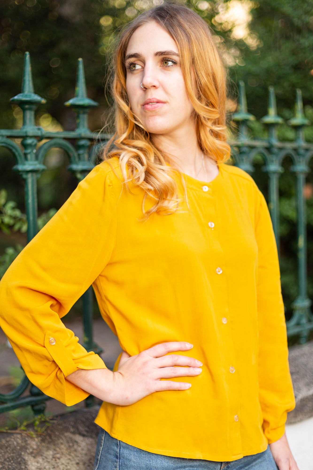 Royal Yellow Button Shirt
