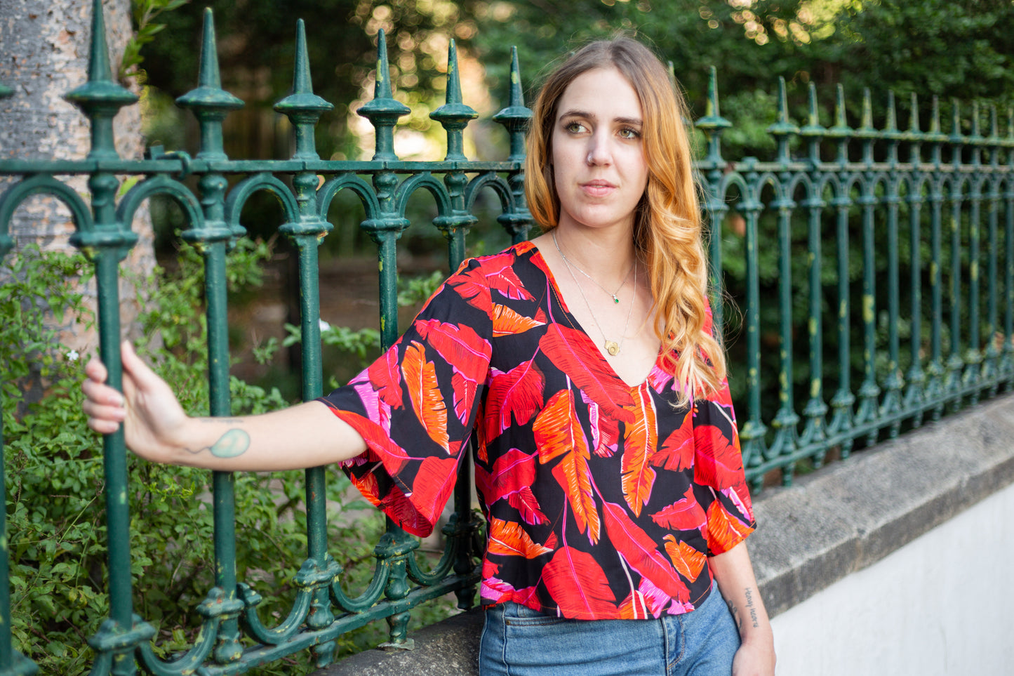 Bright Bell Arm Blouse