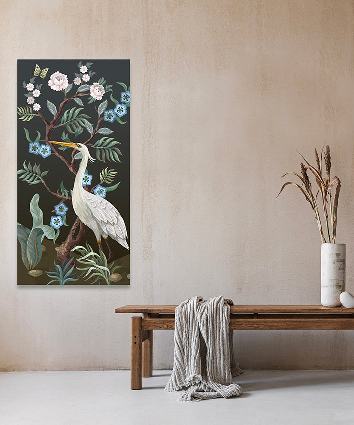 PEACOCK & CRANES, SET OF 3