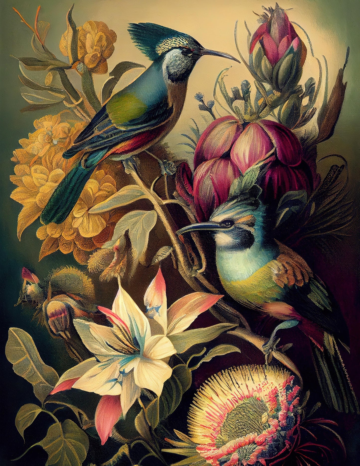 BOTANICAL BIRDS I