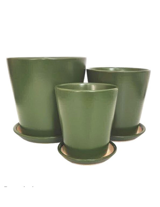 GREEN PLANTERS, SET OF 3