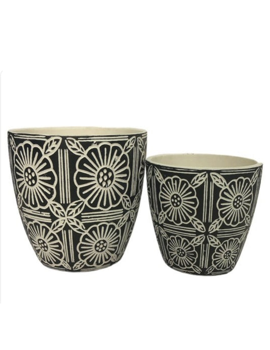 FLORAL PATTERN, SET OF TWO