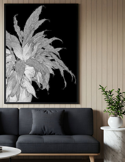 FLORAL ON BLACK