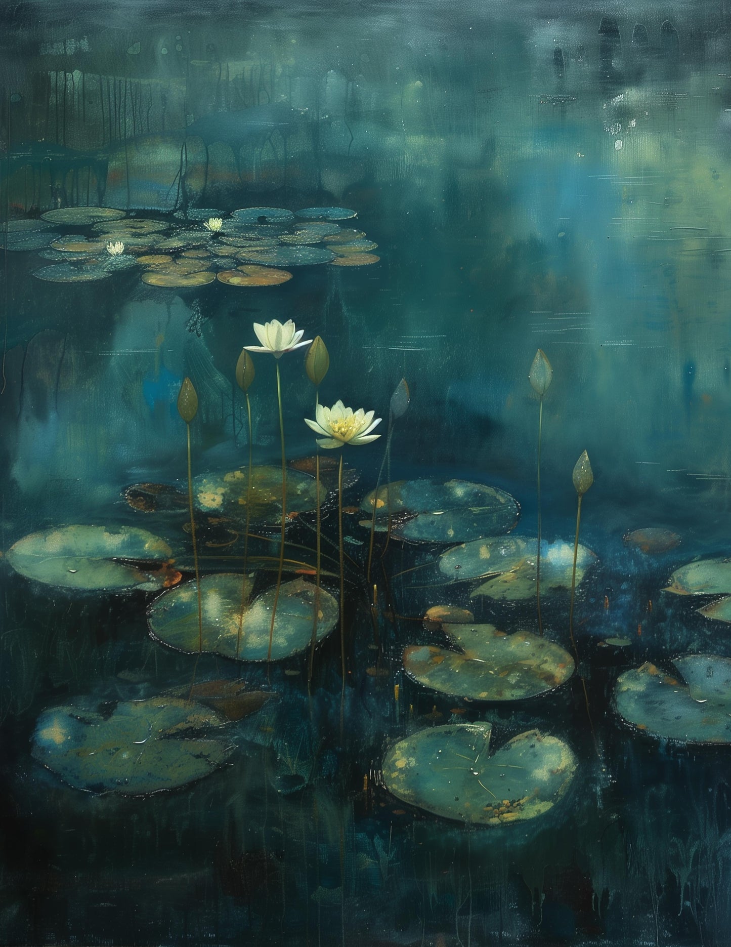 BLUE WATERLILY I