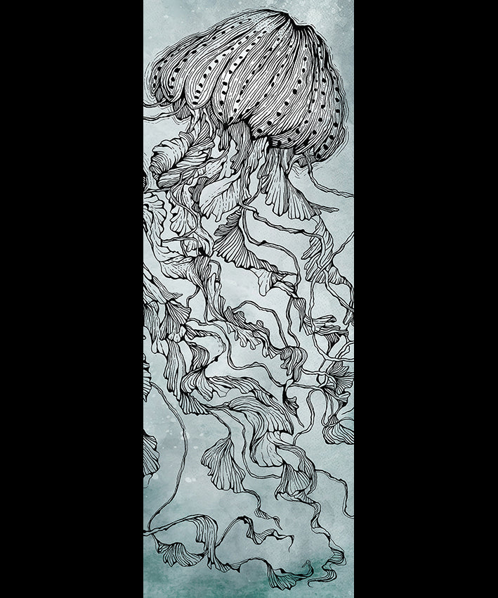 PANEL RIGHT, BLUE JELLY LINE WORK 1