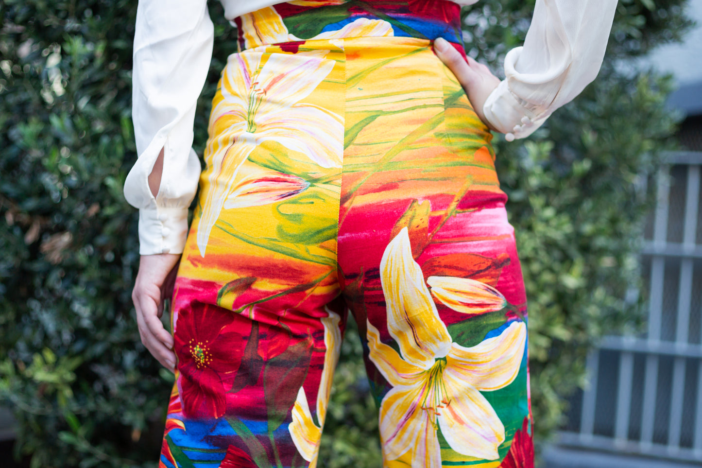 Bright botanical culotte