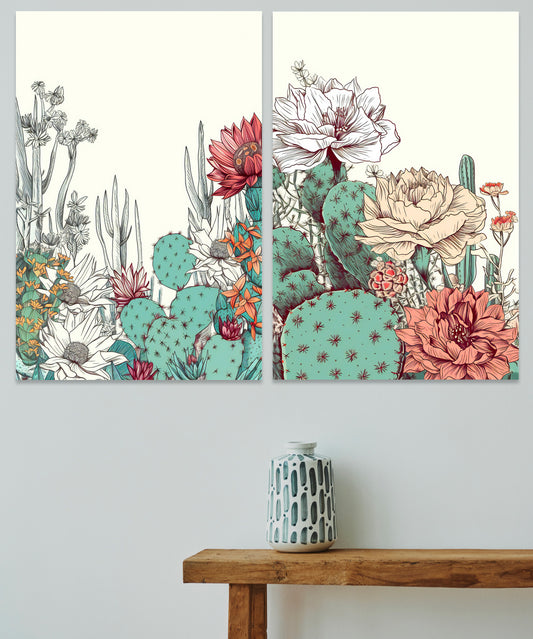 DESERT FLOWERS, SET OF 2