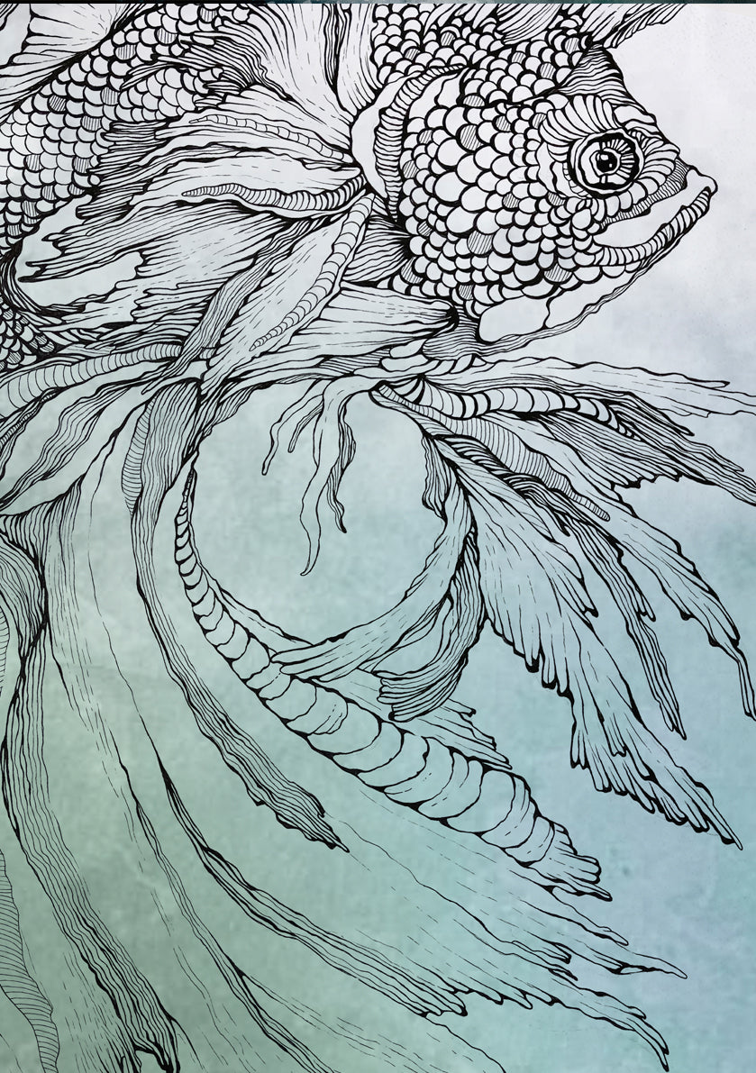 UNDERWATER LINE ART FISH